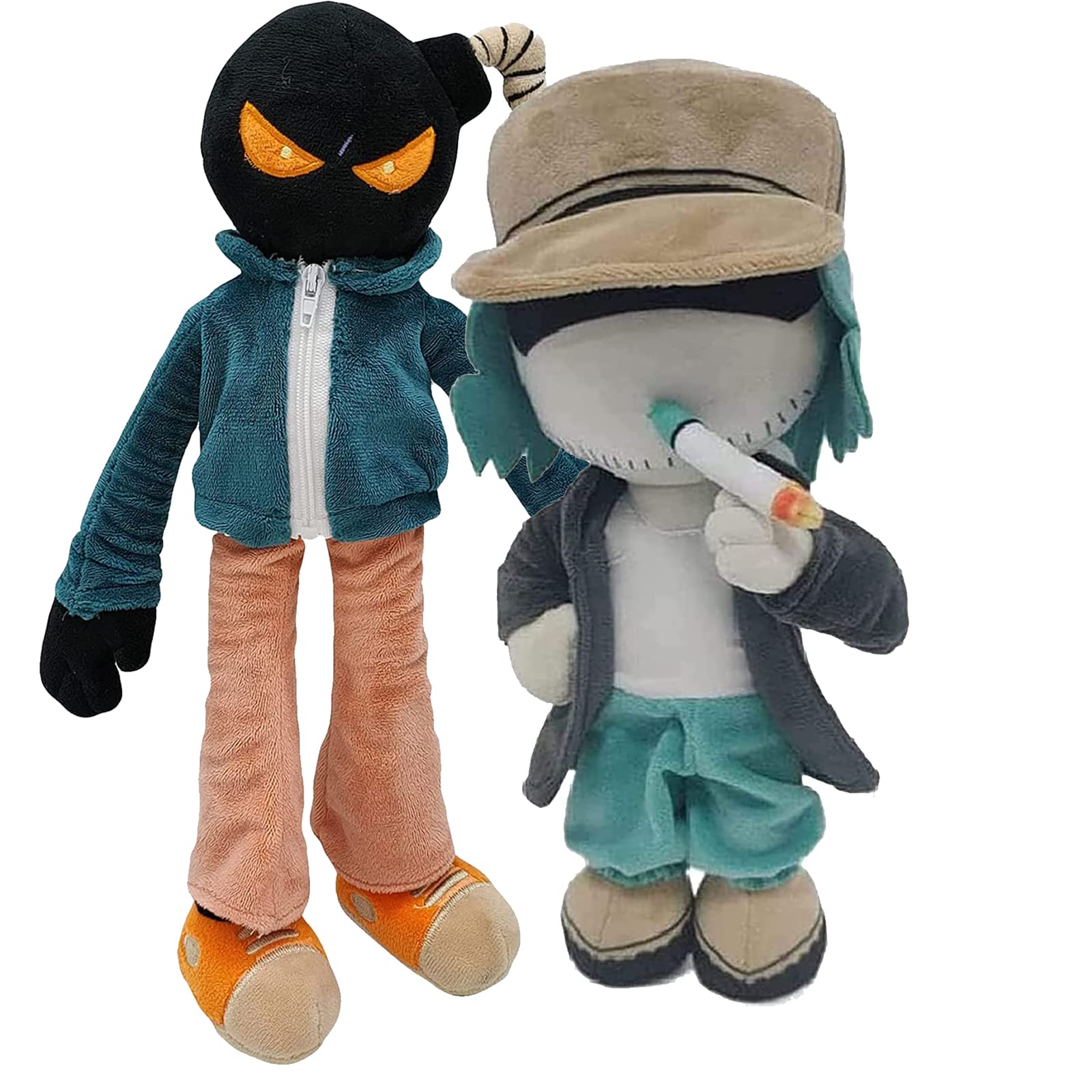 Friday Night Funkin Garcello Plushie,Friday Night Funkin Sarvente Plush,Friday Night Funkin Plush Scrapeface,Friday Night Funkin Plushies for Game Fans (Whitty+Garcello)