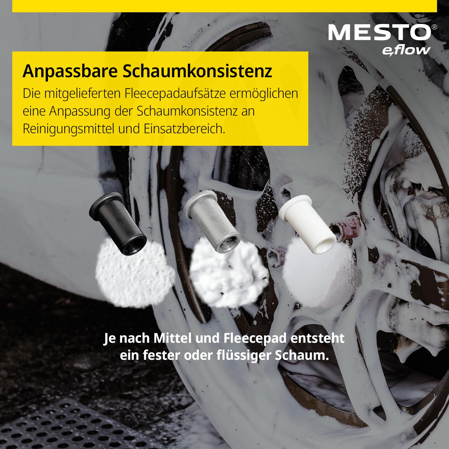 MESTO e.FOAMER E2 Akku-Schaumsprüher 2 L | Elektrischer Schaumsprüher für Auto & Reinigung | Foam Sprayer 1,5 Bar | Schaum Sprühflasche für leicht alkalische Flüssigkeiten & Laugen | inkl. USB-C Kabel