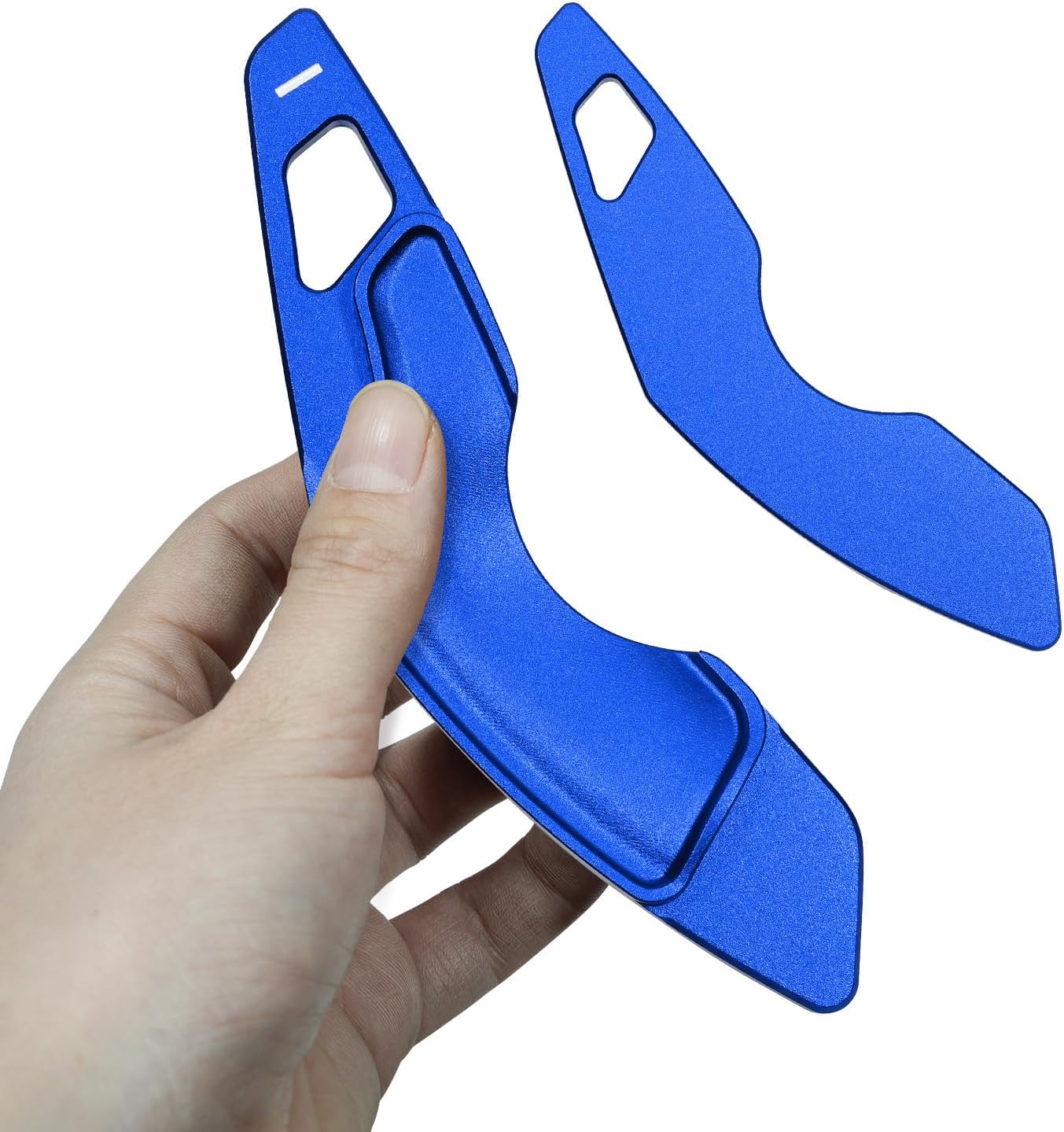 KUNIO 2PCS Aluminum Alloy Steering Wheel Shift Paddle Extended Shifter Trim Cover Fit for Lexus IS200 IS250 IS300 IS350 RC200t RC300 RC350 NX200t NX300 CT200h Interior Decoration Accessories Blue