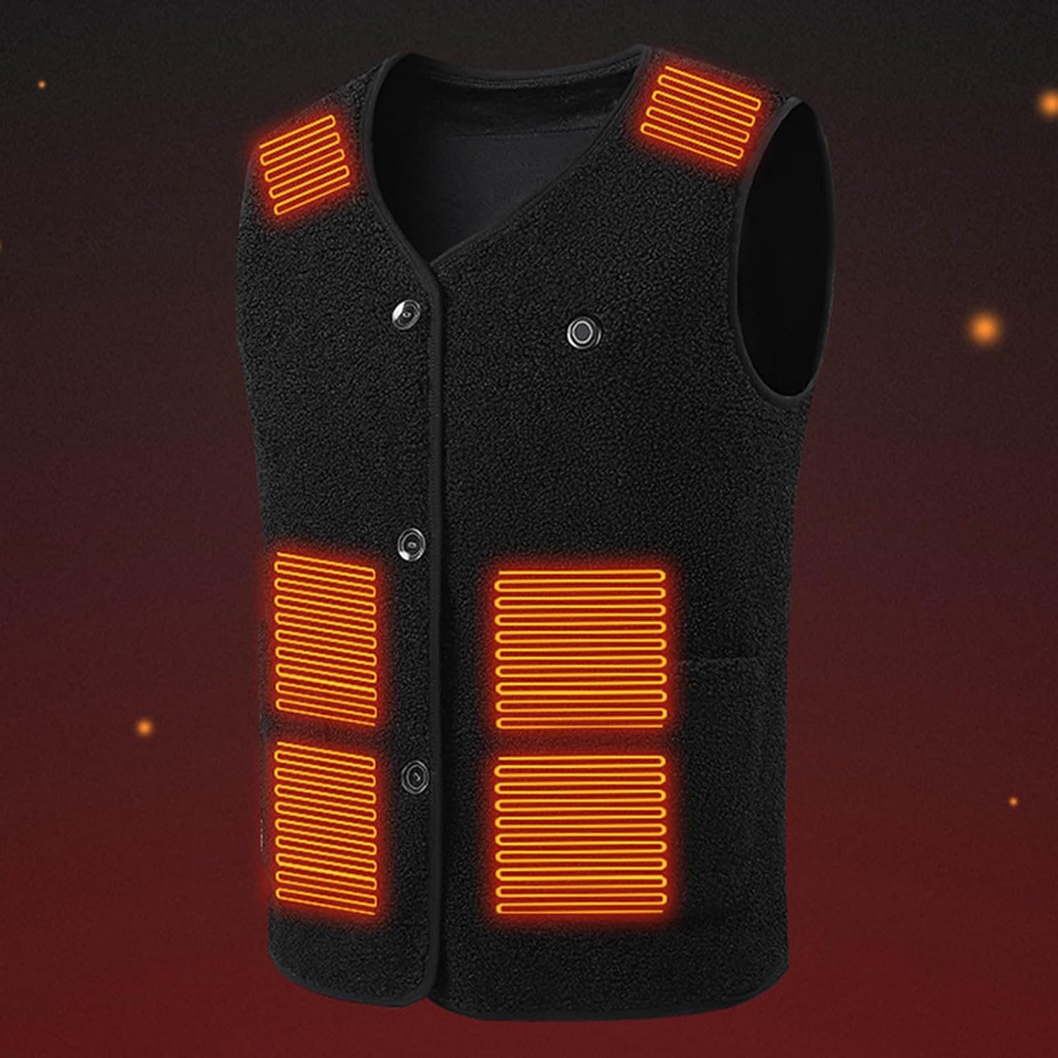 Women's Electric Heated Vest 16 Zone Warming Technology Adjustable Shoulder Straps 3 Heat Settings USB Powered for Cold Weather Rechargeable Thermal for Camping