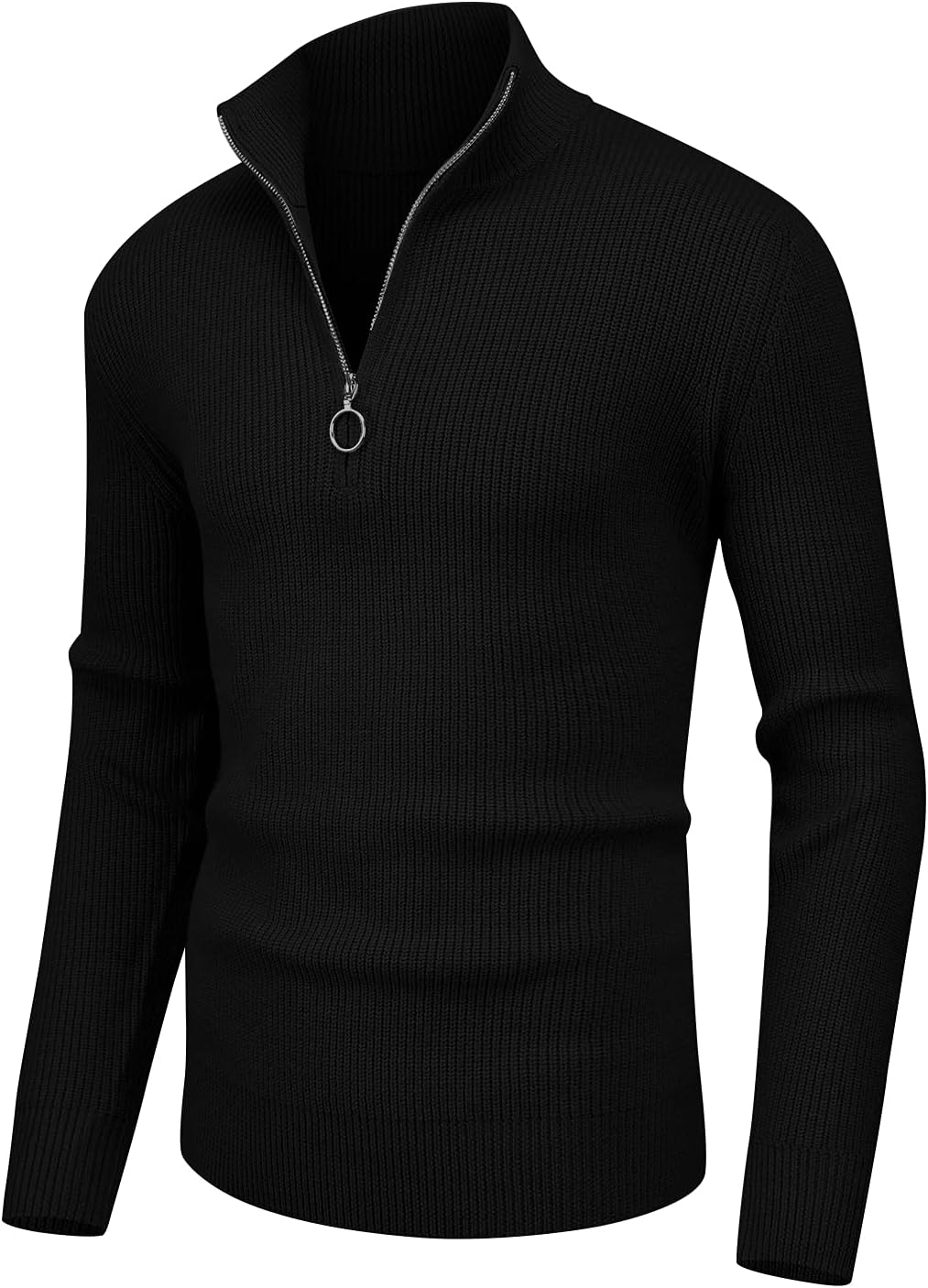 Sailwind Men's Soft Sweaters Quarter Zip Pullover Classic Ribbed Turtleneck Sweater
