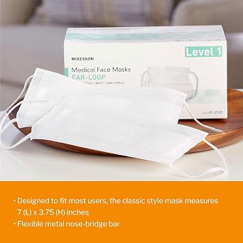 McKesson Procedure Mask Pleated 91-2103