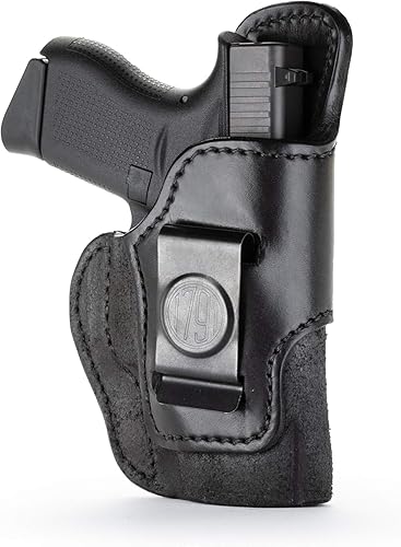 1791 GUNLEATHER Funda Glock 43 Funda rígida de cuero IWB de alta calidad, para diestros, compatible con Glock 43, 43X, 42, 1911 3" Colt, Kimber &
