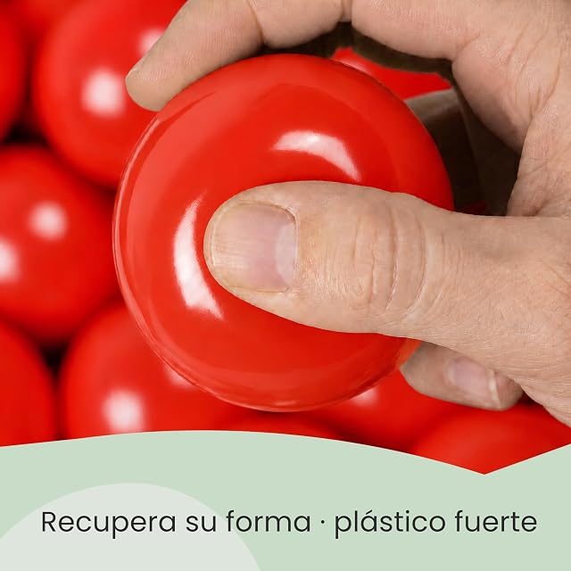 Foto 7 de 8 de LittleTom 50 Bolas de PE 5,5cm de diámetro para llenar Piscinas para niños Rojo