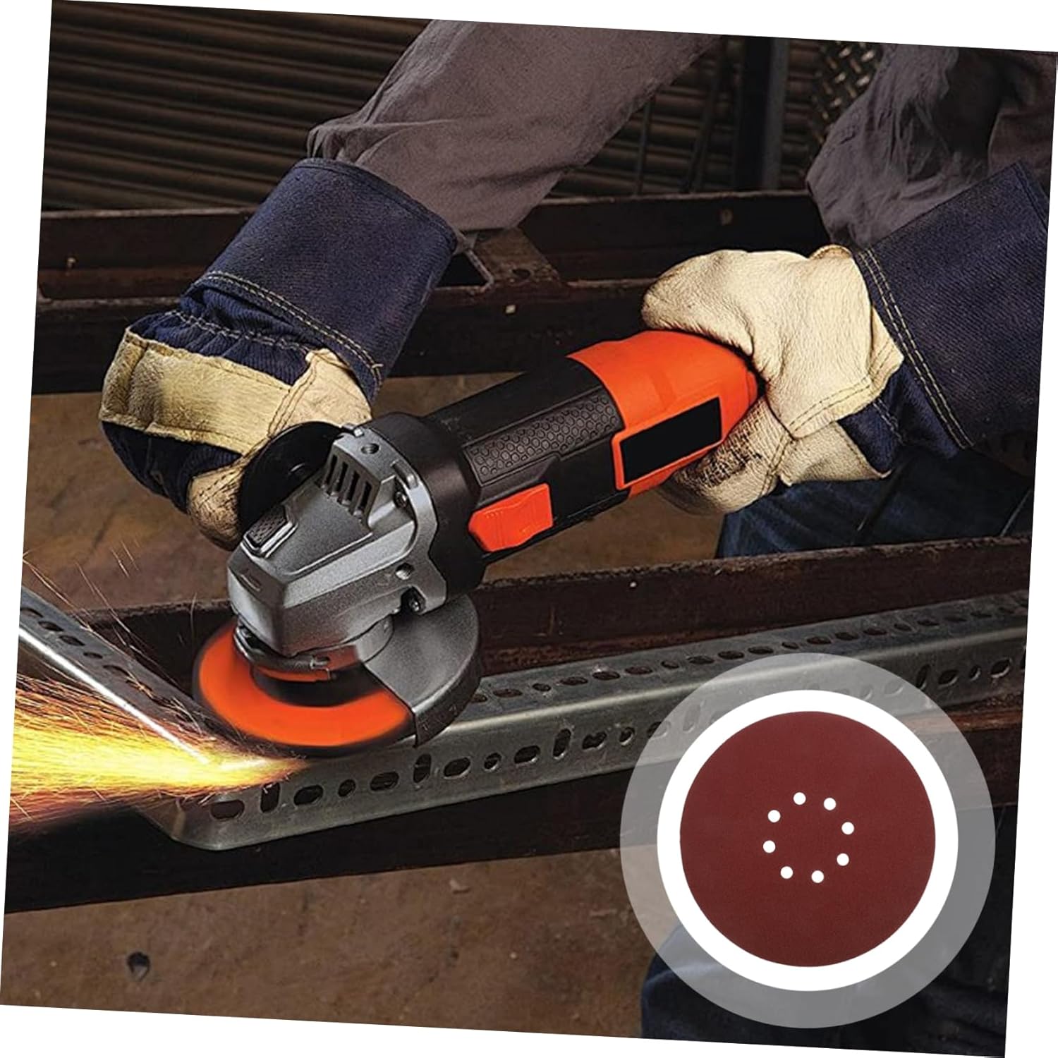 Garneck 50pcs Sanding Discs for Drywall and Wood Finishing Hook and Sandpaper Versatile Aluminum Oxide Discs for Efficient Wall Smoothing and Polishing