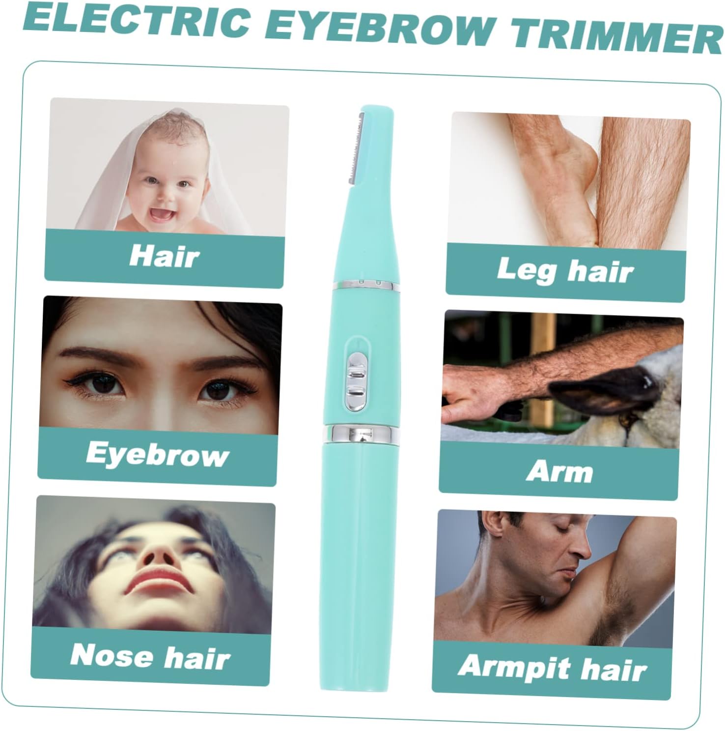 LIFKOME Electric Eyebrow Razor Nose Hair Trimmer Battery Powered Dual Hair Removal Machine Compact Design with Location Combs for Precise Grooming for Travel