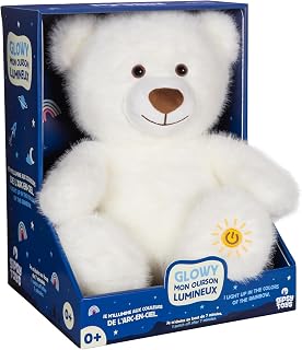 GIPSY Toys – PLÜSCH-NACHTLICHT GLOWY, Mein LEUCHTENDER BÄR – 24 cm – BEIGE – VERKAUFT IN Einer GESCHENKBOX