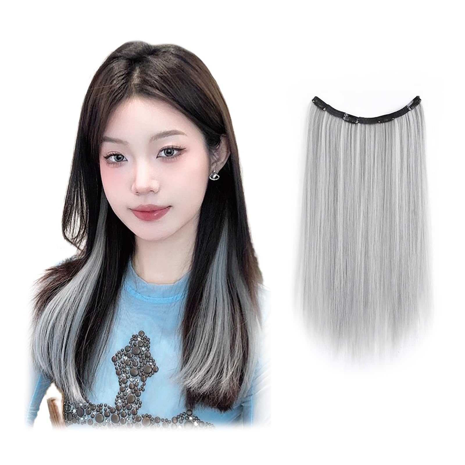 Amazon.co.jp: エクステ つけ毛 ワンタッチエクステ 50cm 襟足ウィッグ