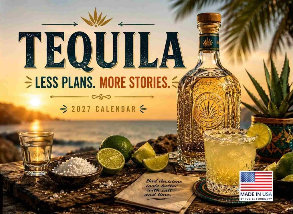 Tequila Calendar 2027 Monthly Wall Calender 12 Month — image 1