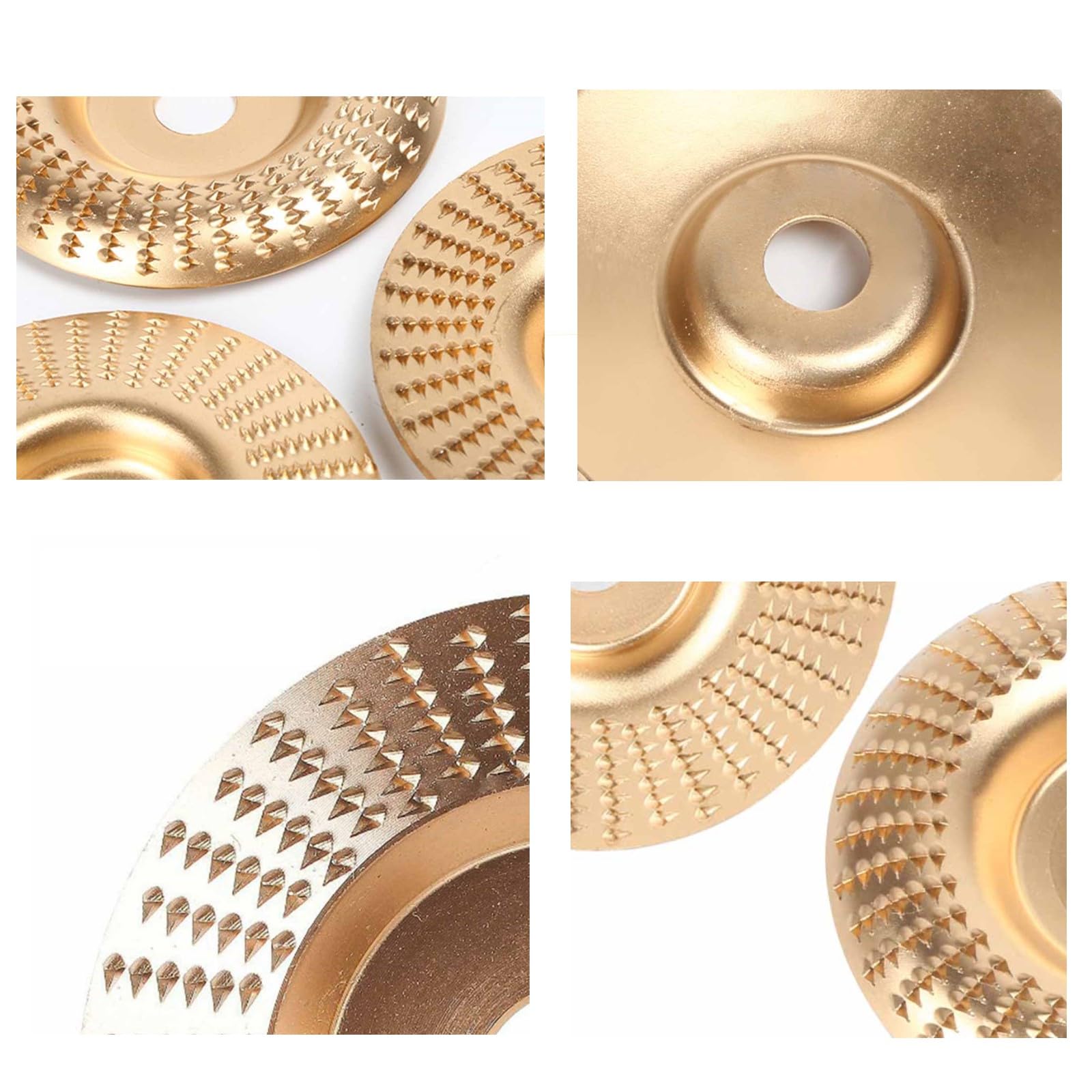 Lot de 3 disques abrasifs pour meuleuse d'angle, disque de sculpture sur bois, métal dur, outil de travail du bois, meuleuse d'angle pour mouler, meuler et couper 100/22 mm
