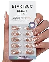 Vista 43 de BTArtbox Uñas Postizas Blancas Cortas a Presión - Uñas Postizas de Gel Suave en Forma de Almendra, Uñas Blancas con Pegamento para Uñas, Uñas