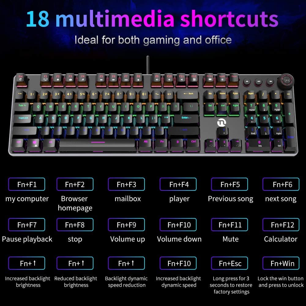 Buу 1 gеt 1 🔥 NINGMEI GK32 Mechanical Gaming Keyboard, USB Wired Programmable Keyboard Customizable Backlit RGB LED, 108 Keys Programmable Macro Functionality Anti-ghosting Mechanical Cushioned for PC MacBook pro Exсluѕіvе Dіѕсоunt 80% оƒƒеr NINGMEI GK32 Mechanical Gaming Keyboard, USB Wired Programmable Keyboard Customizable Backlit RGB LED, 108 Keys Programmable Macro Functionality Anti-ghosting Mechanical Cushioned for PC MacBook pro