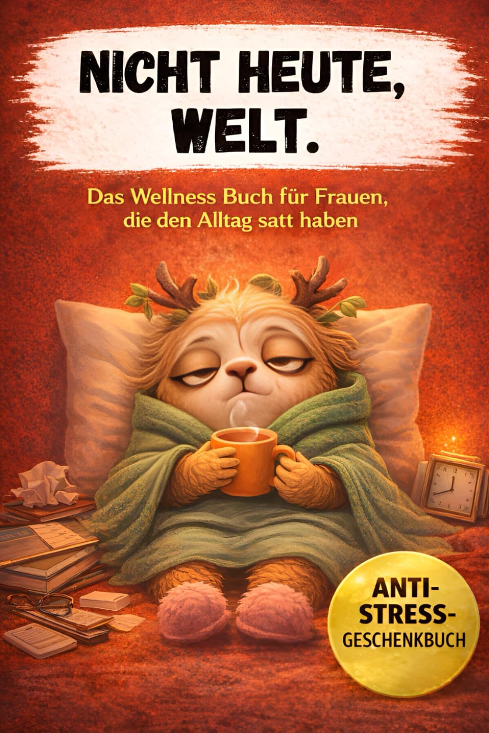 Nicht heute, Welt.: Das Anti-Stress-Geschenkbuch für Frauen – humorvolle Auszeiten, Entspannung & Selbstfürsorge im Alltag