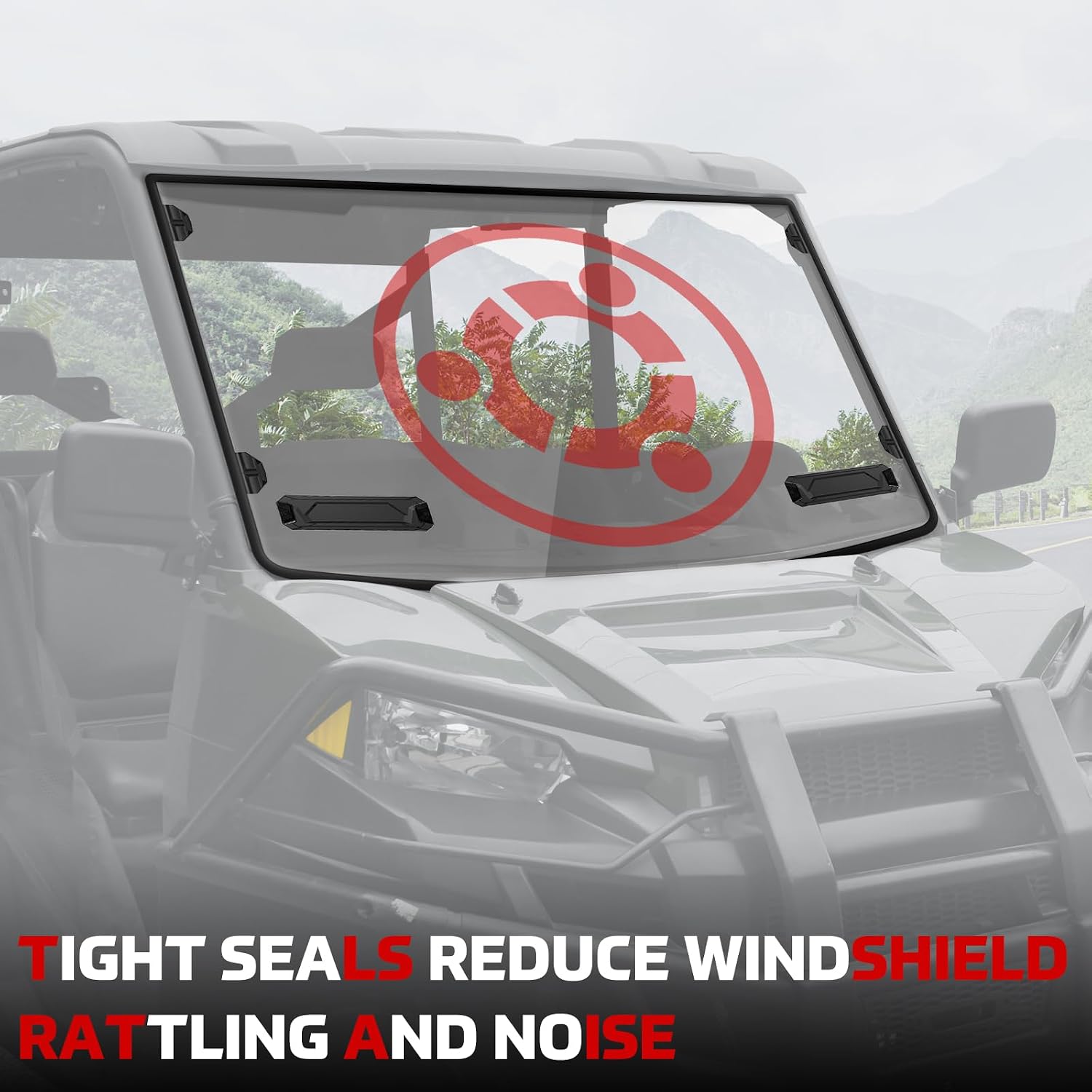 Lock & Ride Windshield Mounting Clamp Kit for Ranger XP 1000, Plastic Windshield Fixed Straps for Polaris Ranger 1000 900 XP/Ranger 570 Midsize SP 570/General 1000/XP Accessories(2PCS)