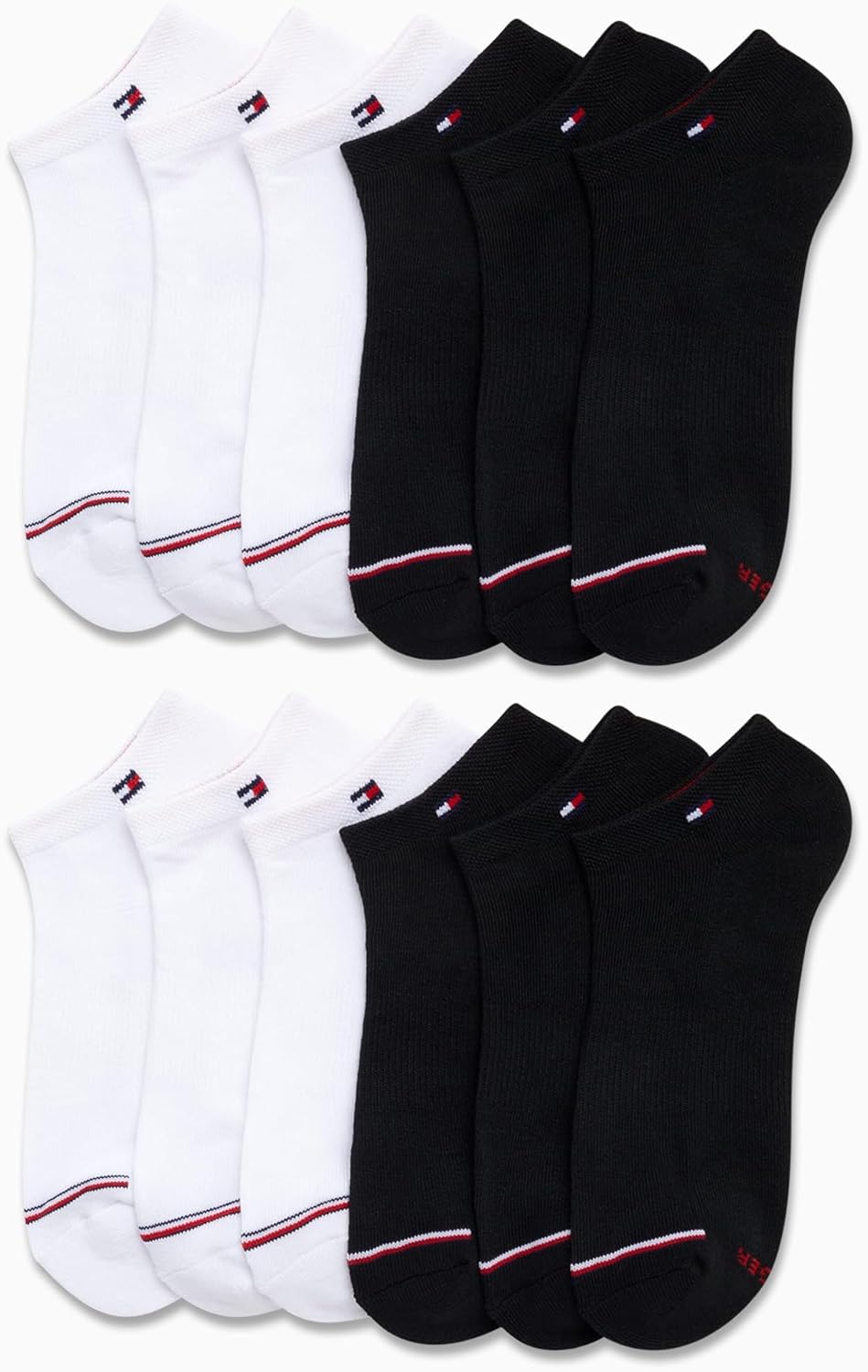 Tommy Hilfiger Womens No Show Socks - 12 Pack Lightweight Athletic Performance Cushioned Low Cut Running Socks for Women - Image 3