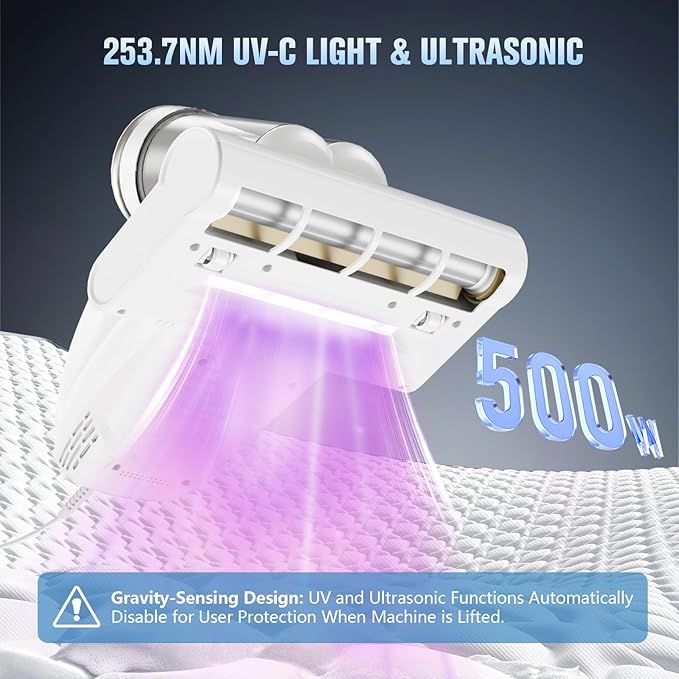 Aspiradora de Mano con Luz UV-C, Calor 140°F y Ultrasonido p miniatura 2