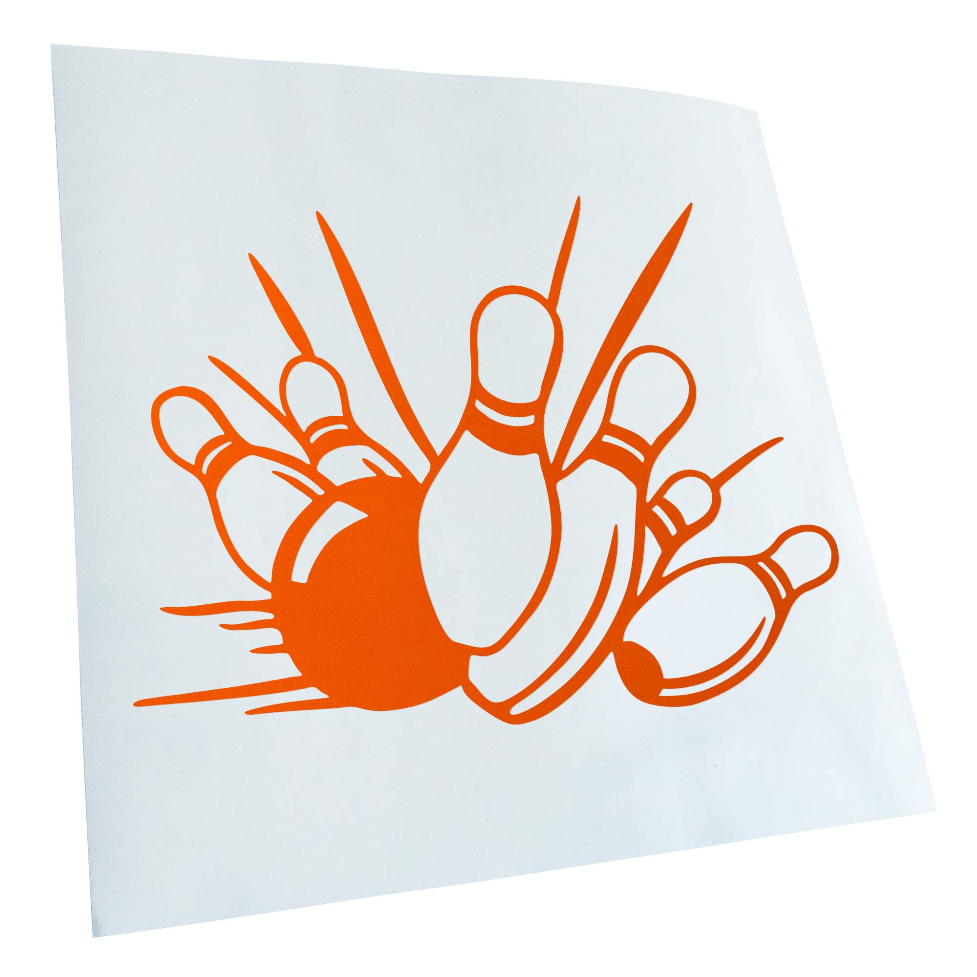 Kiwistar - Car Sticker - Orange - 40 x 29 cm Bowling Strike Cones Sticker for Car, Laptop, Bicycle, Truck, Motorcycle, Multicoloured JDM Decal Racing