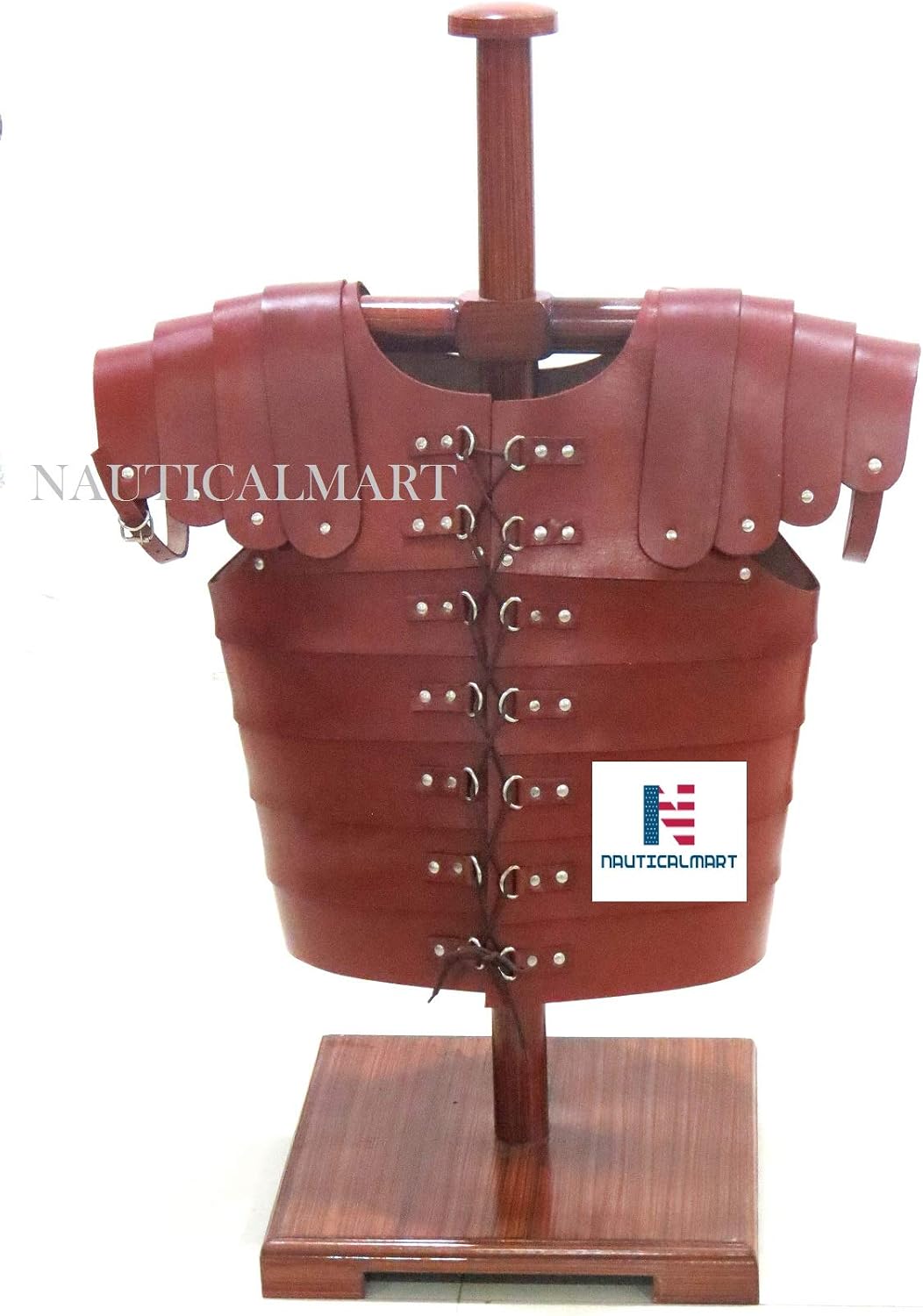 NauticalMart Medieval Roman Leather Lorica Segmentata Armor - Brown