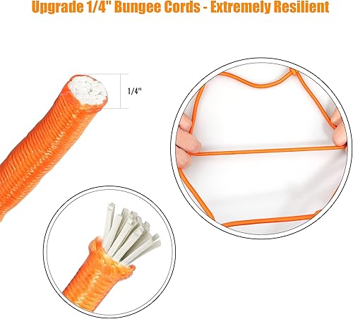 Miniatura 4 de Seven Sparta Red de carga elástica de 5 x 7 pies que se estira a 10 x 14 pies para cama de camión, camioneta, remolque, maletero, SUV con 16