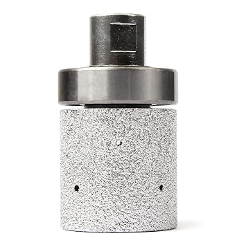 Z-LION 2" Diamond Drum Wheel Vacuum Brazed Grinding Sanding Wheel with 5/8-11 Thread for Stone Sink Hole Edge