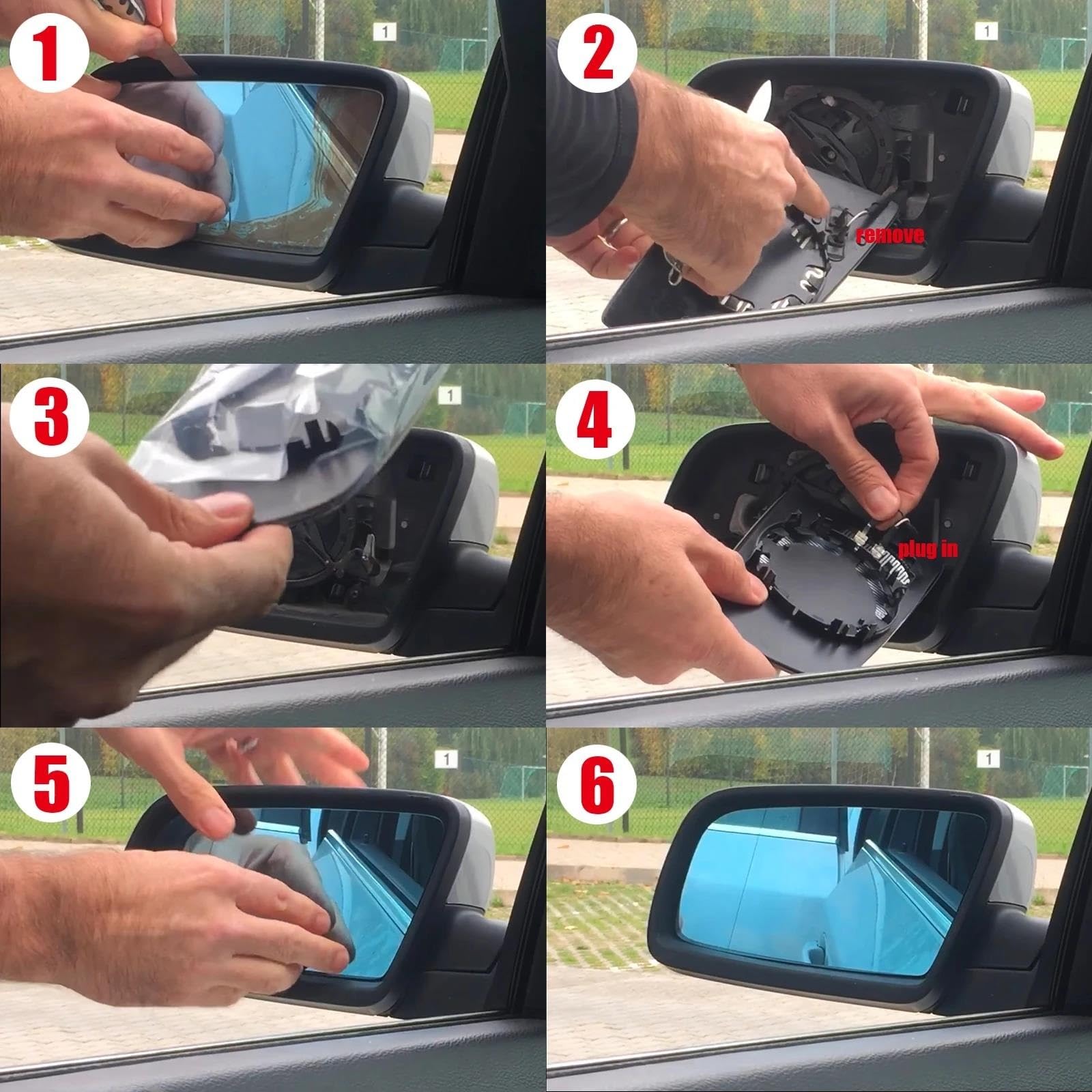 Espejo Retrovisor Para Coche, Cristal Para Serie 5 6 E60 E61 E63 E64 2003-2010, Lente De Visión Trasera, Espejos Retrovisores Laterales Cristal de retrovisor lateral(Izquierda y derecha)