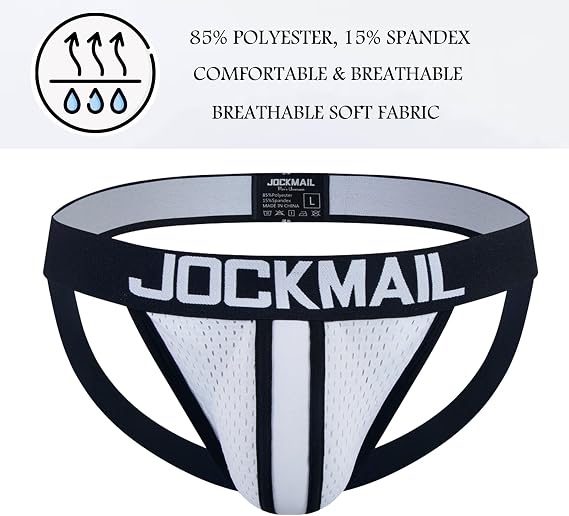 Jockmail メンズ ハーネス ジョックストラップ付き 調節可能なハーネス ジョックストラップ クラブウェア&ジム用