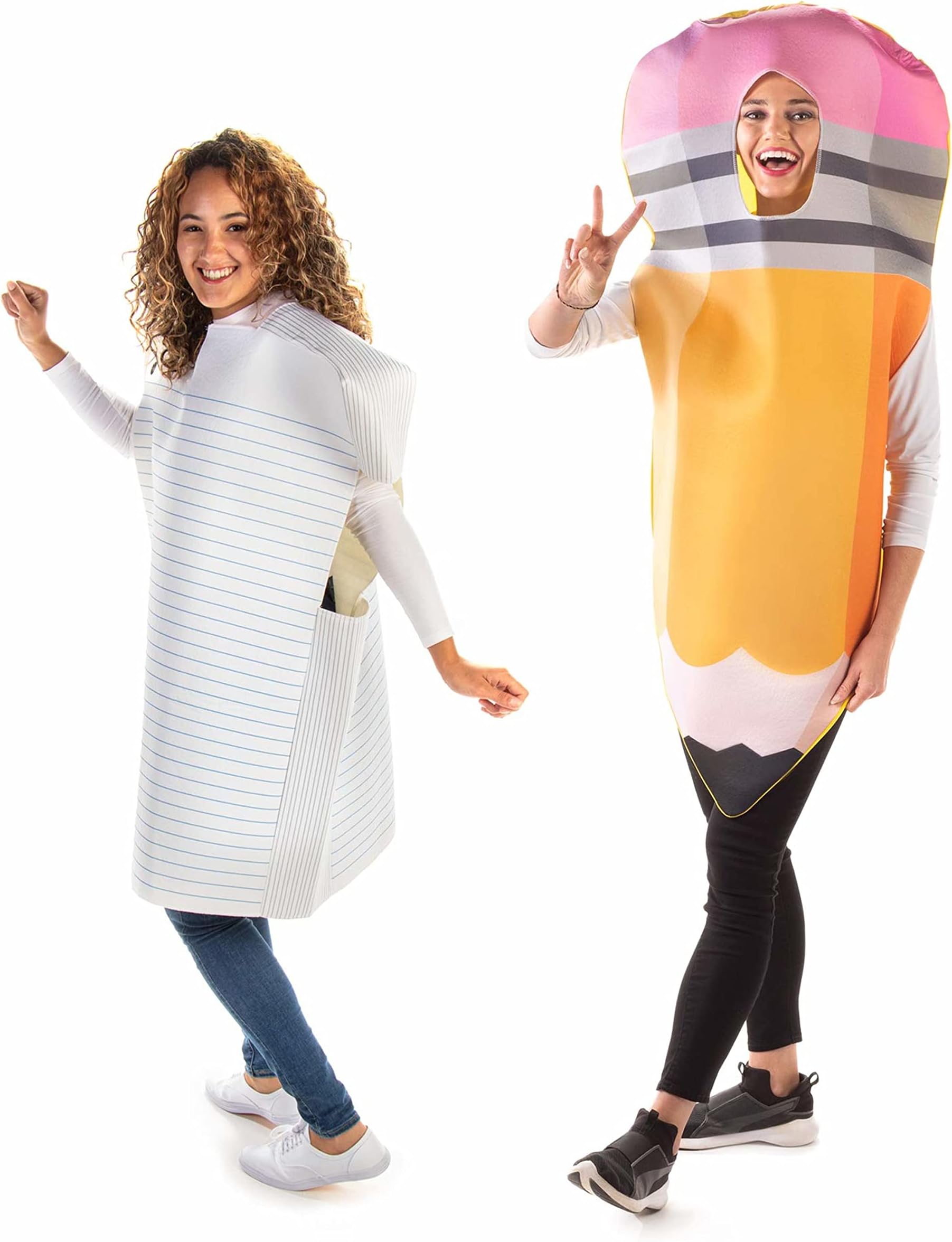HauntlookNo. 2 Pencil & Paper Halloween Couples' Costumes - Funny Adult One-size Outfits