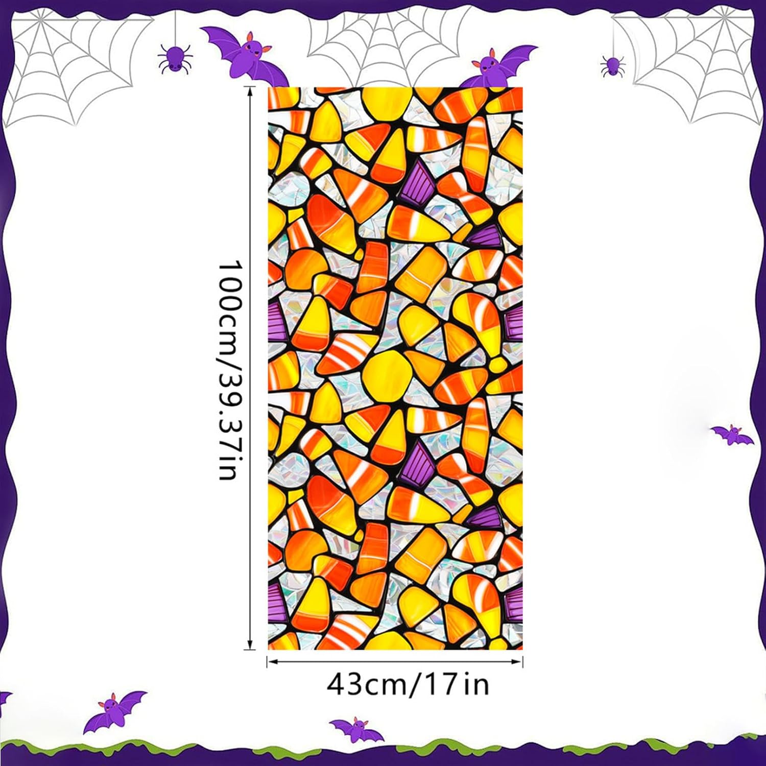 [イノヤ] 窓ガラス目隠しフィルム 目隠しシート M 43*200cm 窓 フィルム 水で貼る 剥がせる 断熱遮熱 結露防止 uvカ