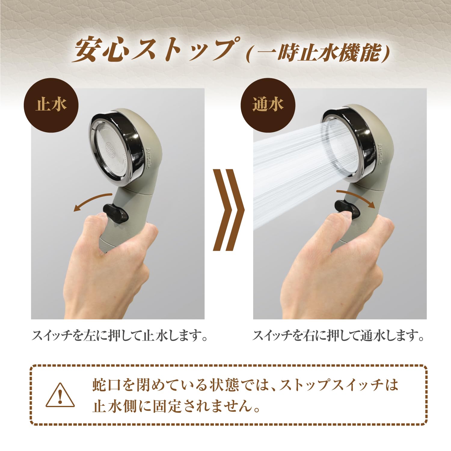 Amazon.co.jp: アラミック シャワーヘッド 節水 高水圧 止水ボタン