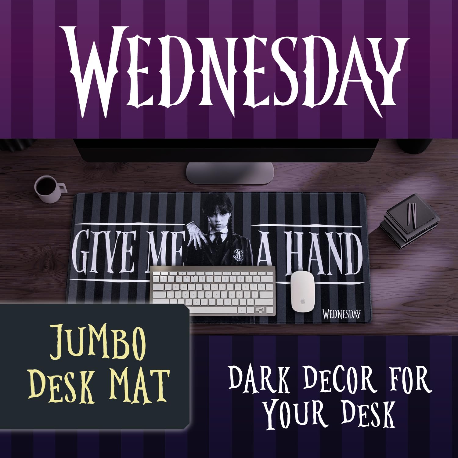 Wednesday Podkładka na biurko – idealna podkładka na biurko, do domowego biura, zestawu gamingowego