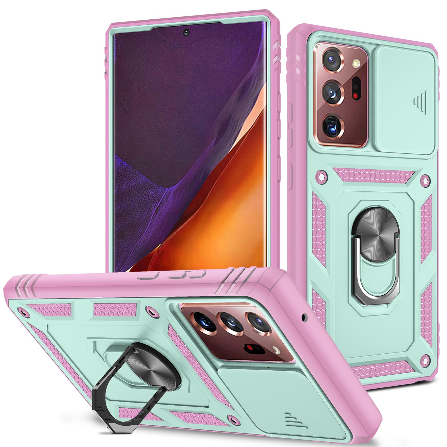 Daweixeau Samsung Galaxy Note 20 Ultra Case Pink Green 