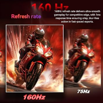 32 4K 160Hz Curved Gaming Monitor,1ms FreeSync,95% DCI-P3,HDMI2.1,VESA | UHD 125% sRGB 1500R Curvature Factory Calibration Dual Stereo Speakers DP 1.4 VESA Zero stutter for gaming and office