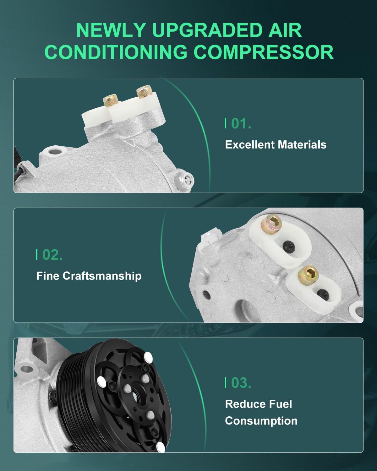 AC Compressor with A C Clutch for 2004-2013 for Infiniti QX56 5.6L,2014-2016 for Infiniti QX80 5.6L,2005-2015 for Nissan Armada 5.6L Air Conditioning Compressor OE CO 10864JC