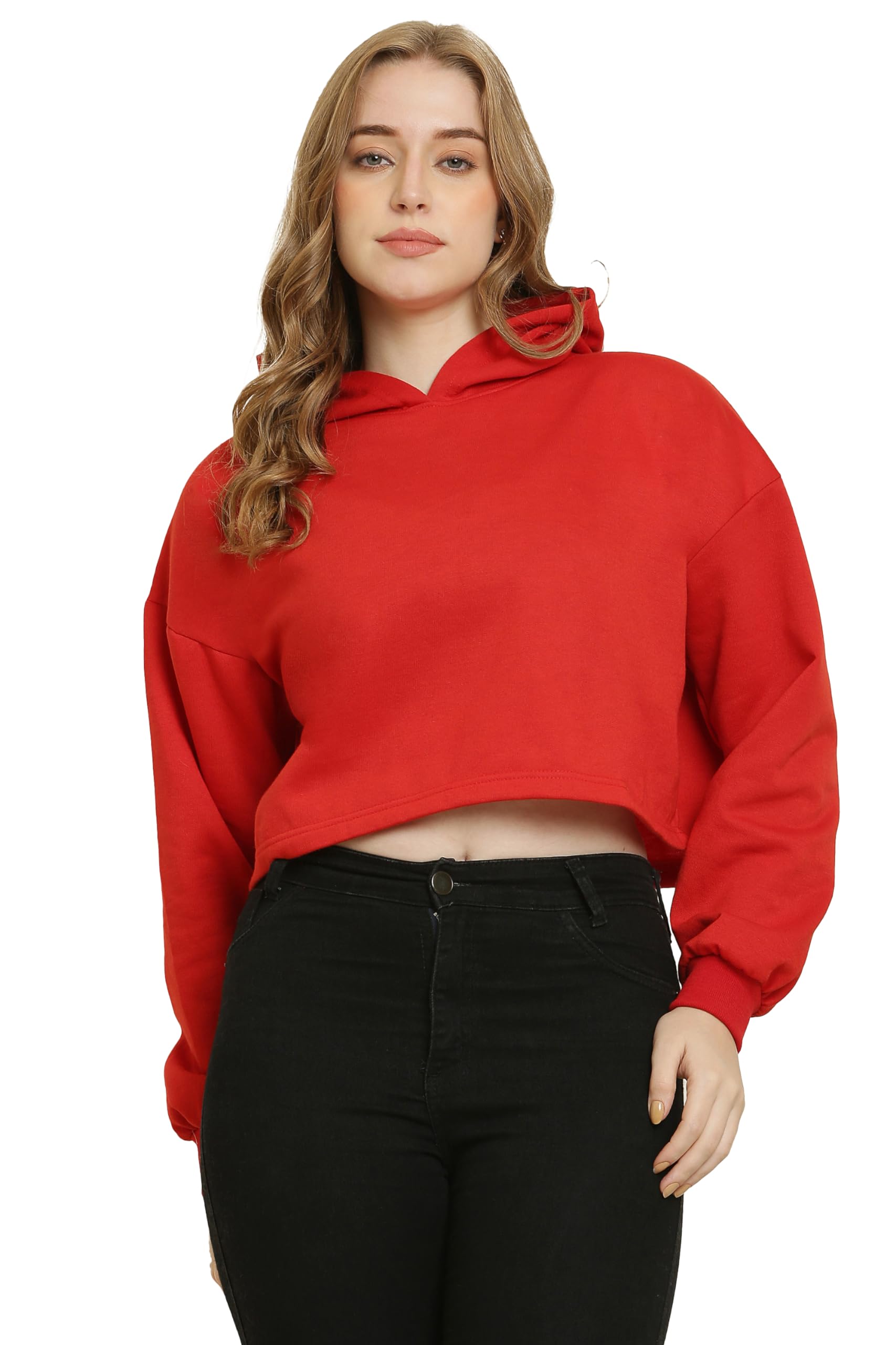 UNIZICSS Women’s Trendy Crop Hoodies, Fleece Material Full Sleeves, Hooded Neck Womens Sweatshirt || Regular & Plus Sizes || Small - 10XL || (11COLOURS)-picture-24