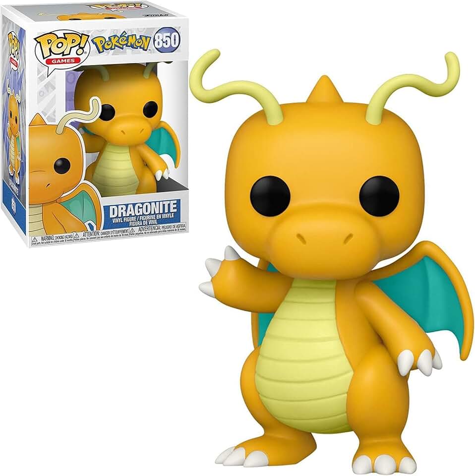Funko Pop Games：精靈寶可夢 S8 - Dragonite - 可收藏的乙烯基人偶 - 禮物創意 - 官方商品 - 兒童和成人玩具 - 電玩迷 - 適合收藏家和展示的模型人偶