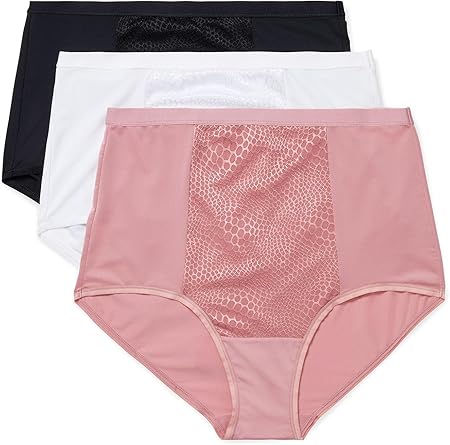 Warners Womens Blissful Benefits By Warners Tummy Smoothing Brief Panties Multipack