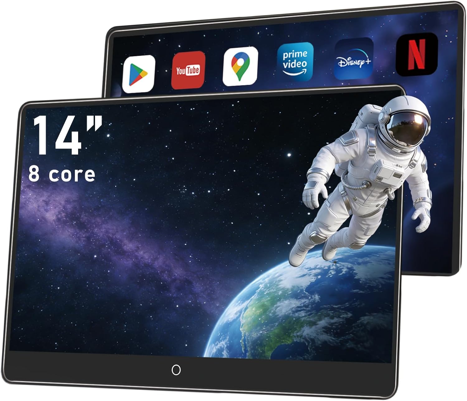 14 inch 4K Android Car TV Headrest Monitor for Cars Back seat Rear Entertainment System, Support Wireless Phone Link Touch Screen,with WiFi/Bluetooth/HDMI/USB/Video Player 4G+64G 8core (2PCs)