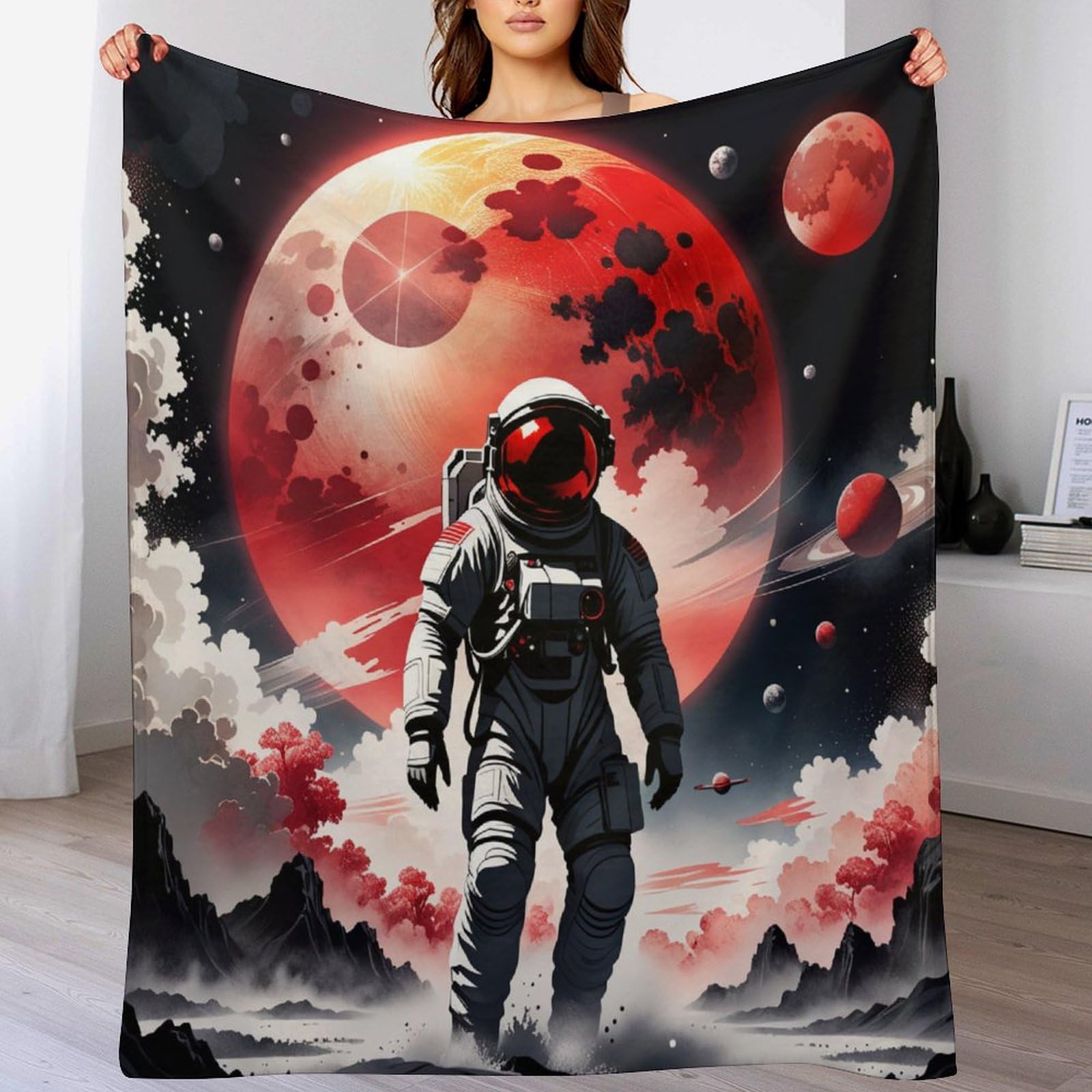 Couvre-lit espace astronaute contre les soirées froides avec cette couverture douce