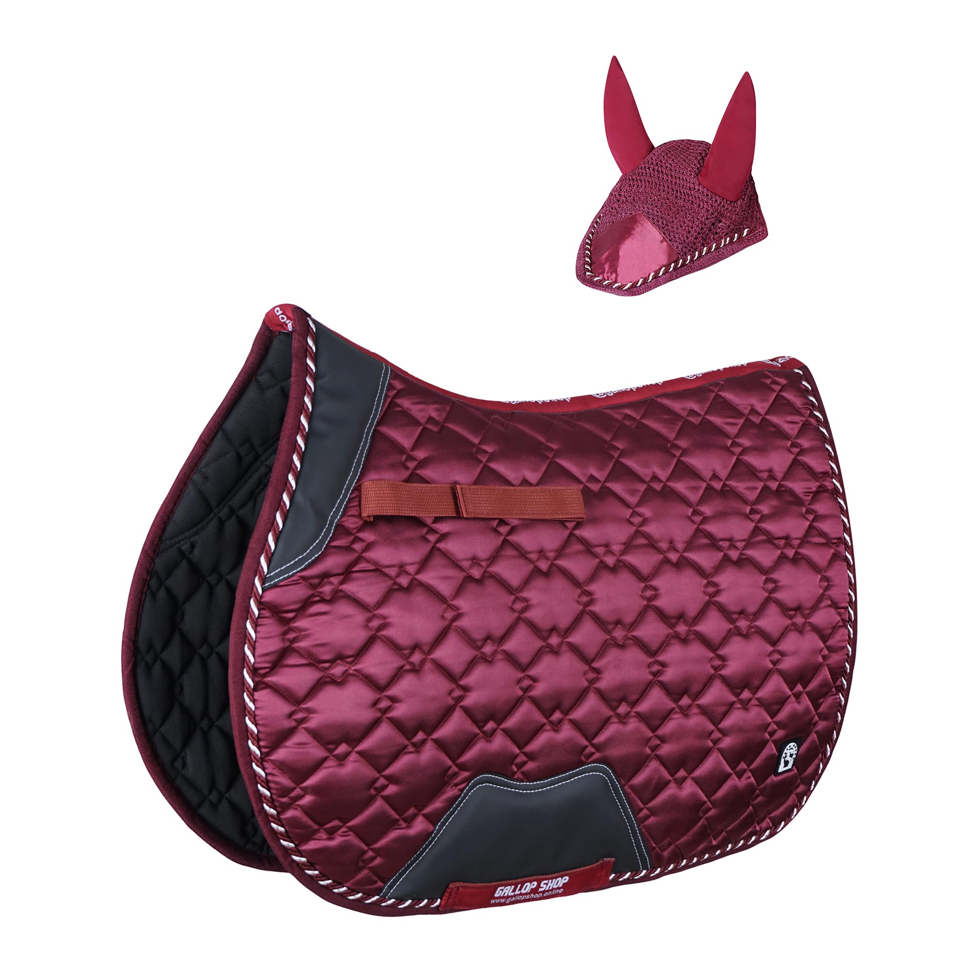 General Saddle Pad Diamond Cut / Horse Pad / Horse Saddle Pad (Maroon, Cob/Pony)