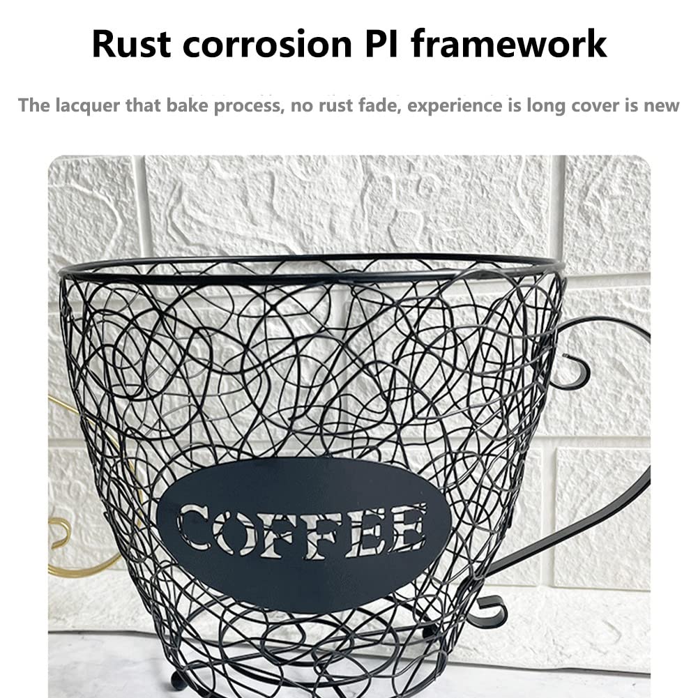 Cestello Portaoggetti Universale per Capsule di caffè Cestino per Tazzine di caffè Porta Cialde per caffè Nero per Home Cafe Hotel Golden
