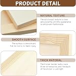 12 Pack Wooden Canvas Boards, Unfinished Wood Panel Boards, Blank Painting Canvas Panels for Paint Pouring Arts DIY Crafts (3 Sizes)