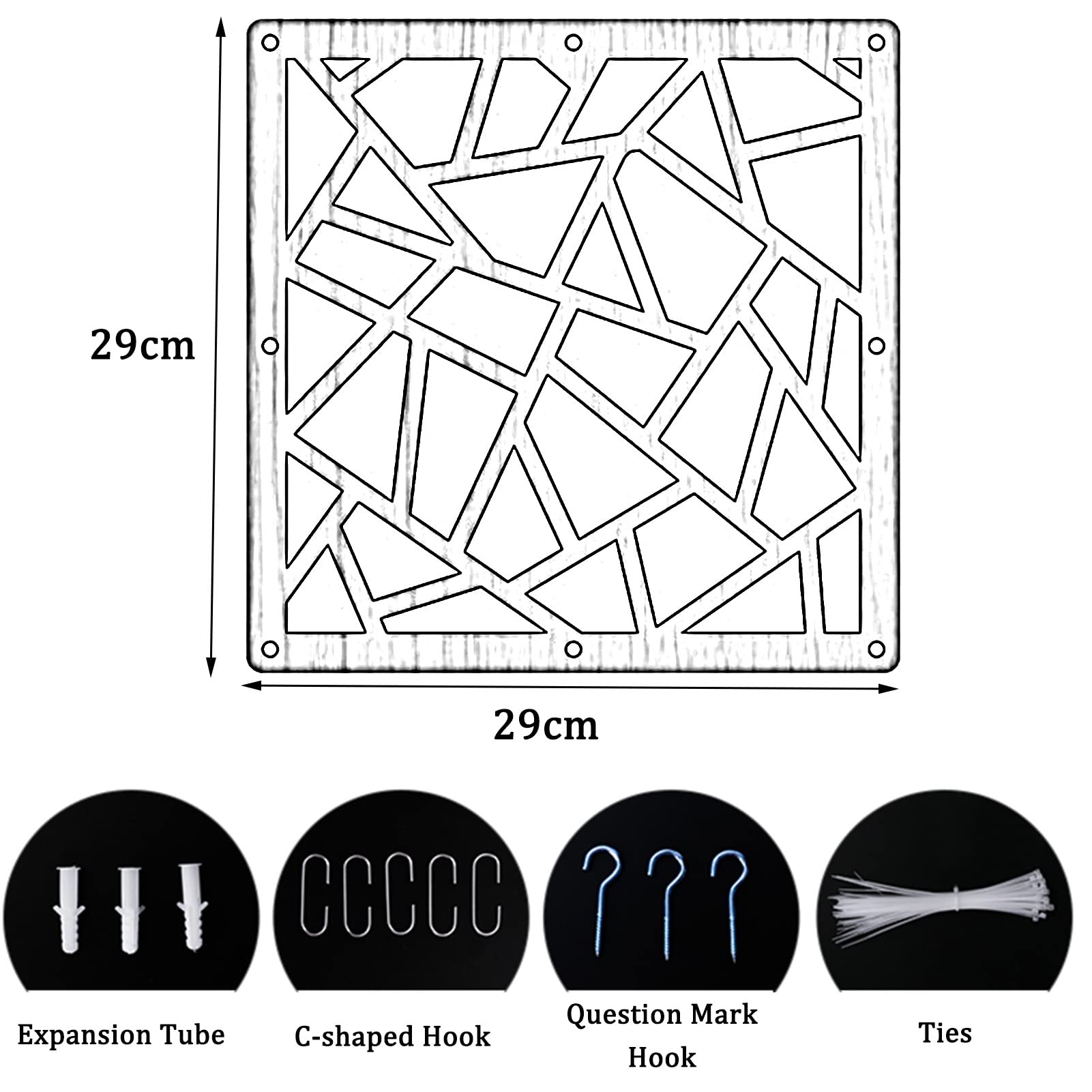 Divisorio dorato in legno-plastica per casa, ufficio, hotel e bar, facile installazione fai da te, 6 pannelli decorativi, stile 4