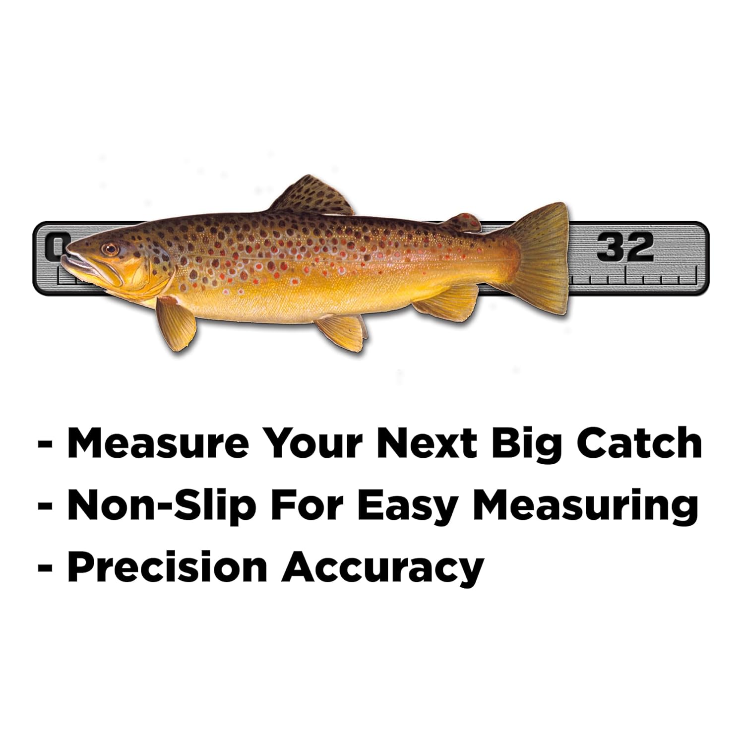 USATuff SeaDek EVA Foam Fish Measuring Ruler for Boat, Fishing, Kayak | Adhesive Backing Peel & Stick - 36" StormGray-Black