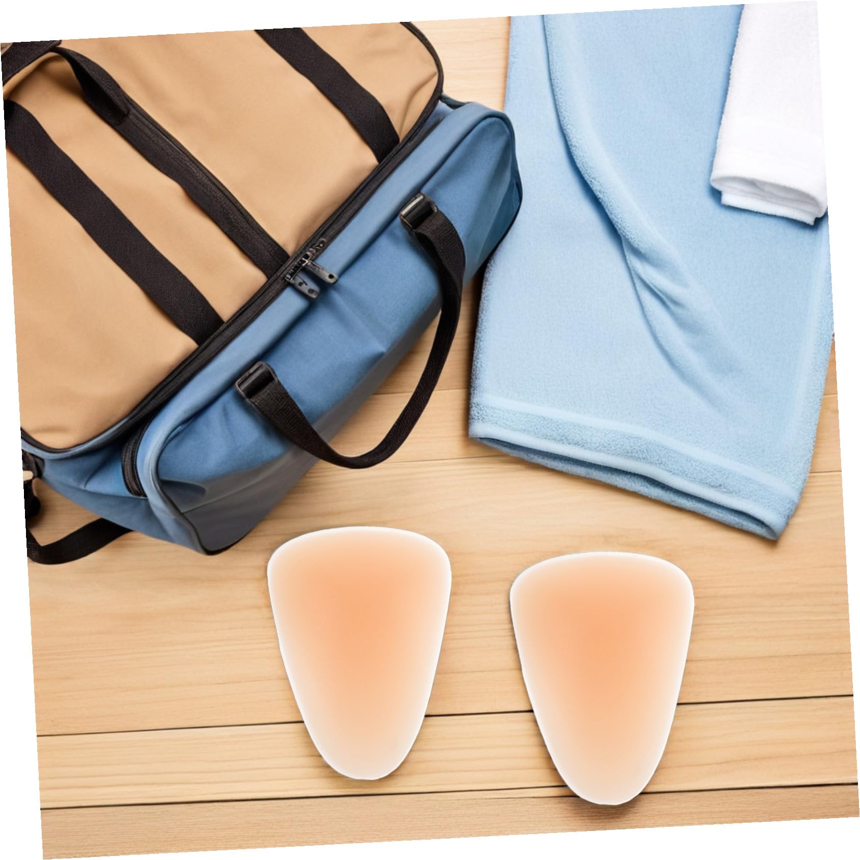 Alipis Ginocchiere in Silicone Adesive per Protezione Ginocchio, Alta Elasticità e Protezione da Cadute, 4 Pezzi Beige, per Pattinaggio e Sci