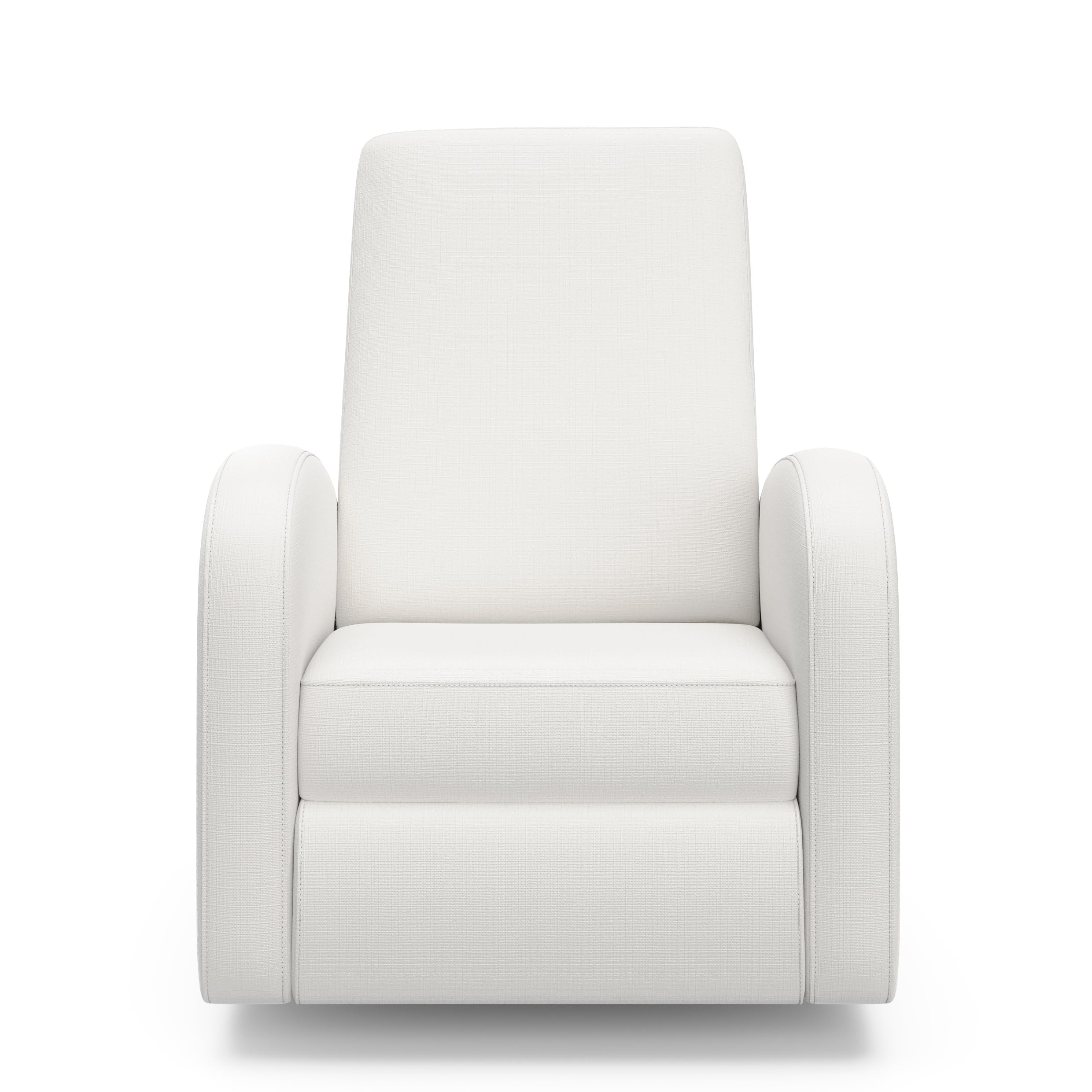 Storkcraft Santa Monica Power Recliner Swivel Glider (Ivory Basketweave) – Effortless Electronic Power Recline, USB-A & USB-C Charger