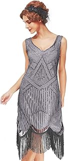 gray flapper dress