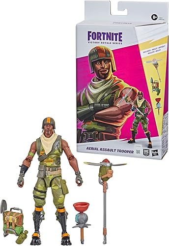 Miniatura 4 de FORTNITE Victory Royale Series Aerial Assault Trooper Figura de acción coleccionable con accesorios, escala de 6 pulgadas