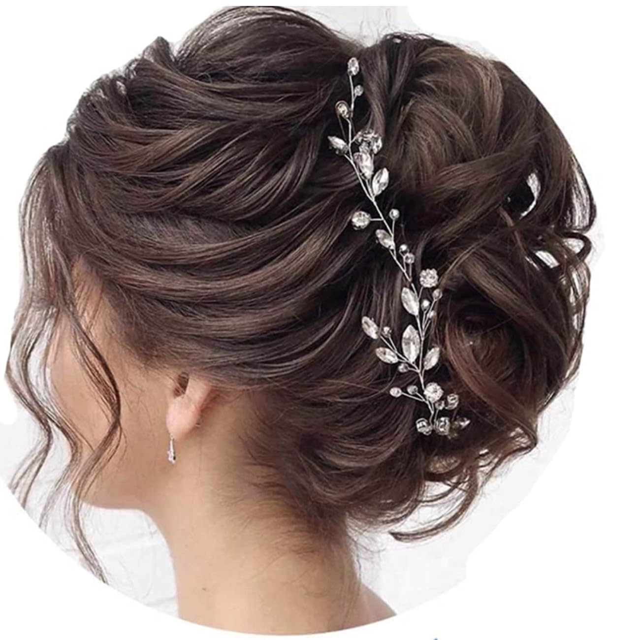 Fascia Per Capelli Da Sposa Con Perle, Cristalli E Fiori Artificiali – Elegante E Flessibile, Perfetta Per Spose E Damigelle