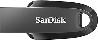 SanDisk Unidad Flash USB 3.2 Ultra Curve de 256 GB, Memoria USB de hasta 100 MB/s de Velocidad de Lectura, Software de recuperación de Datos RescuePRO, Bucle para Llavero, Color Negro