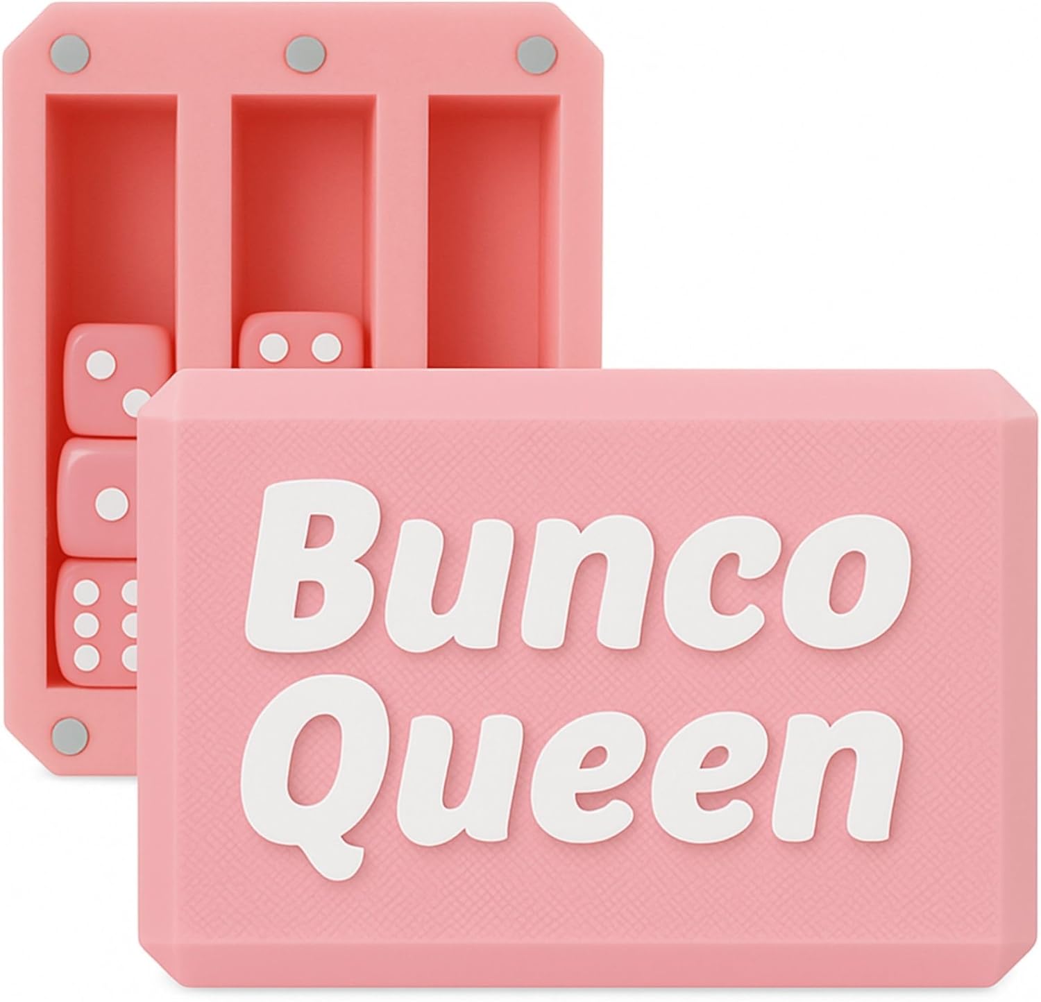 Bunco Dice Organizer with Magnetic Closure – Bunco Queen Holder for 30 Dice, Christmas Gift or Valentine’s Day Gift for Women